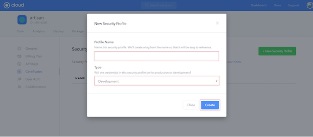 ionic_app_create_certificate_profile_name